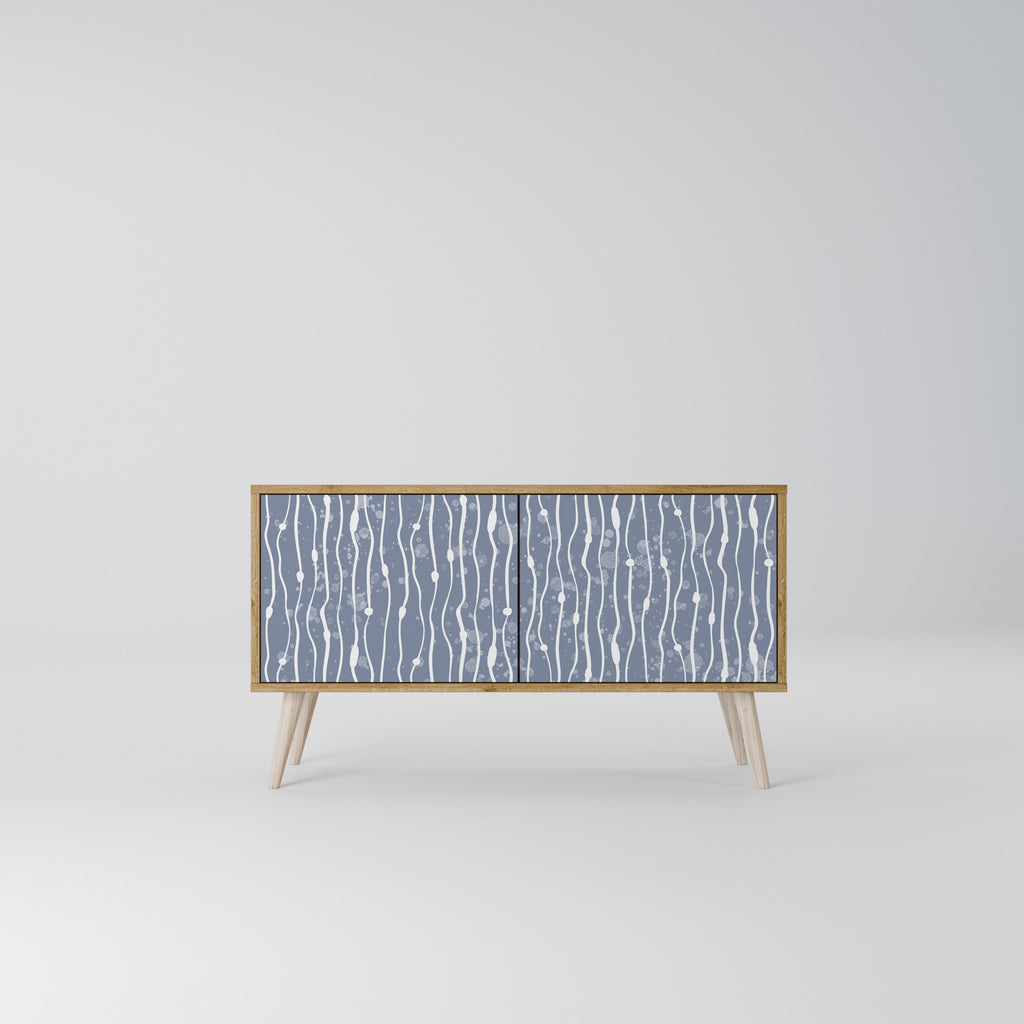 GRAPHITE RAIN Kompakt TV-bänk med 2 dörrar