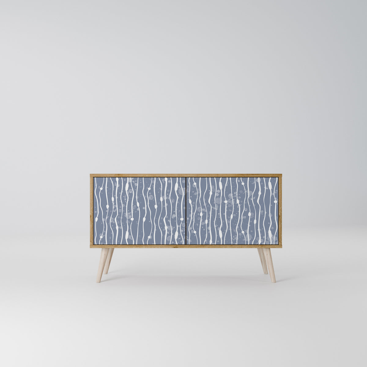 GRAPHITE RAIN Kompakt TV-bänk med 2 dörrar