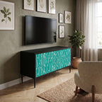 TURQUOISE RAIN Kompakt TV-bänk med 2 dörrar