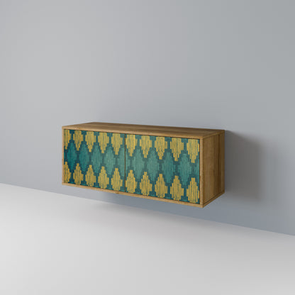 POLYGONS Kompakt TV-bänk med 2 dörrar