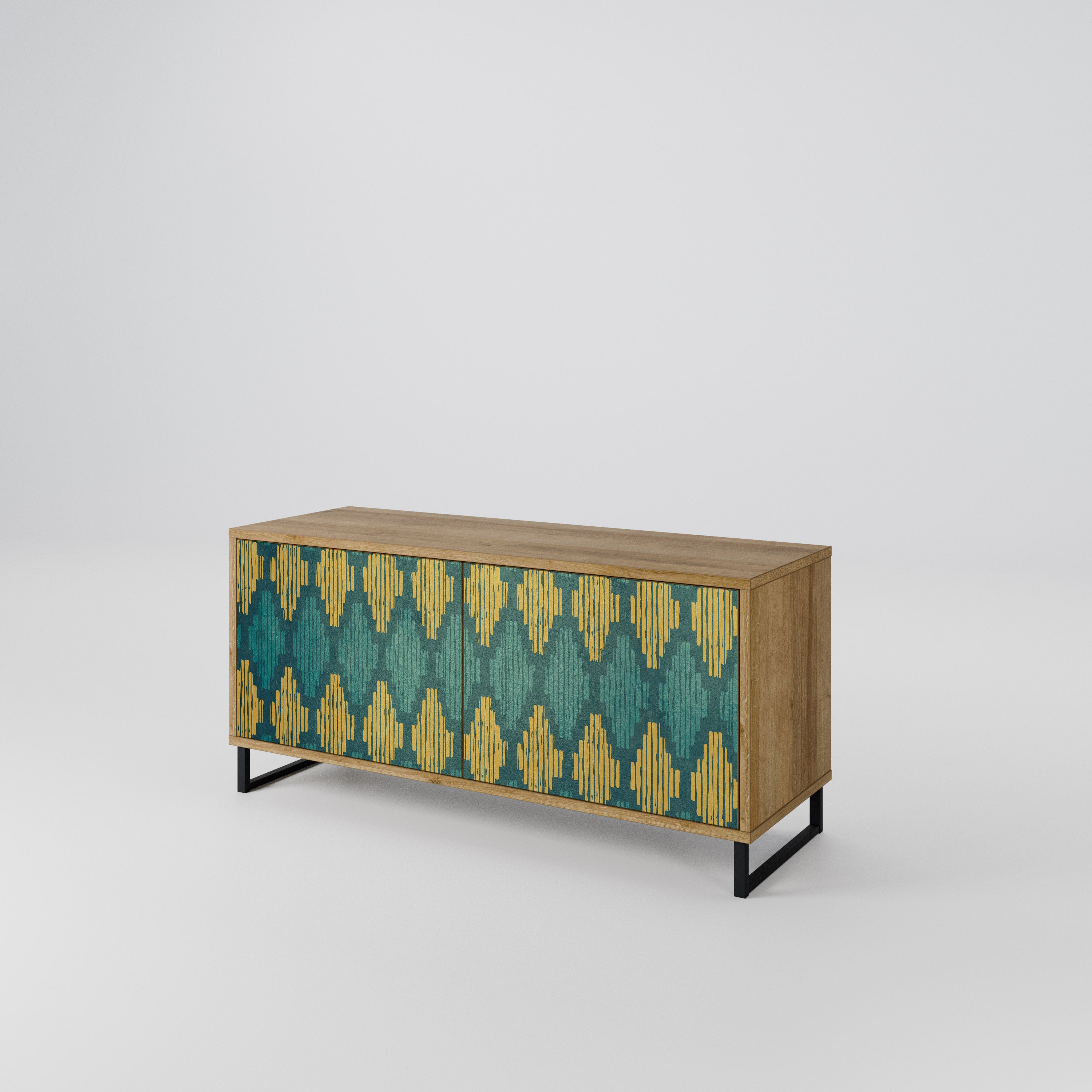 POLYGONS Compact 2-Door TV Cabinet