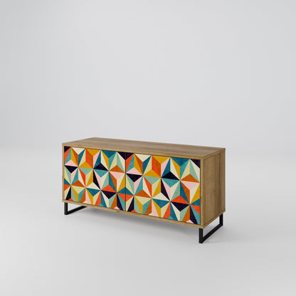 TESSELATE TREASURES Kompakt TV-bänk med 2 dörrar