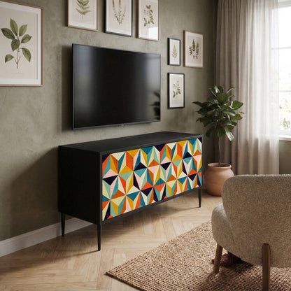 TESSELATE TREASURES Kompakt TV-bänk med 2 dörrar