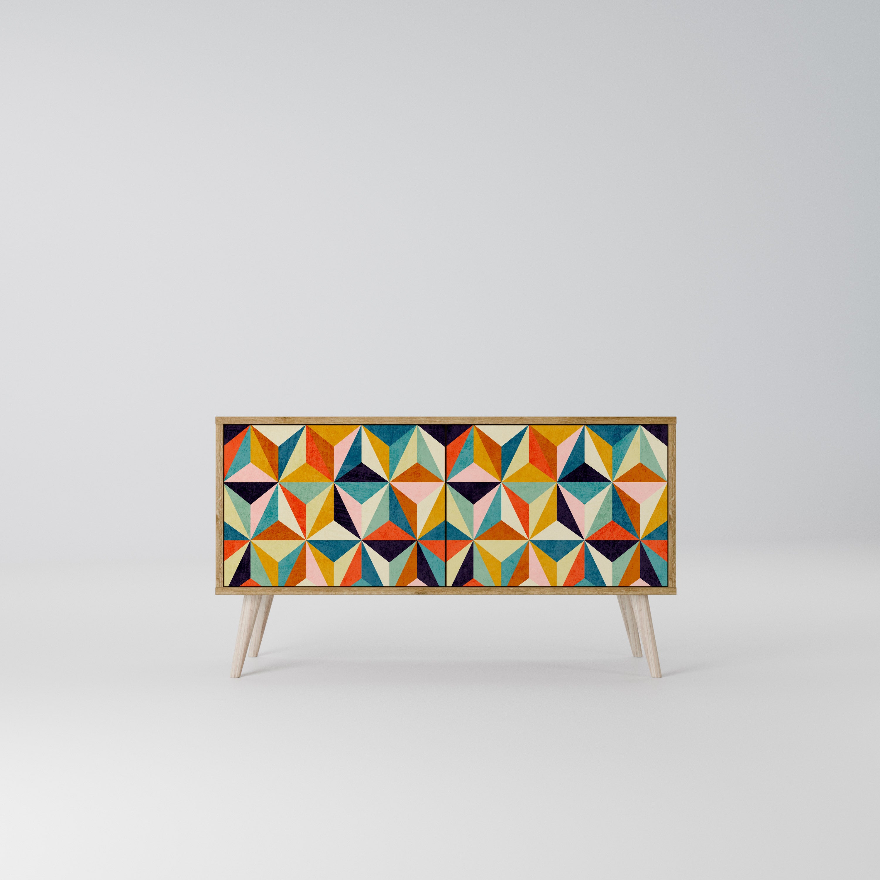 TESSELATE TREASURES Kompakt TV-bänk med 2 dörrar