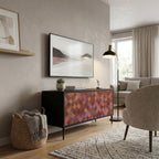 PAINTED SQUARES Kompakt TV-bänk med 2 dörrar