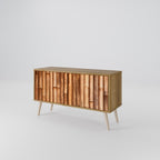 NATURAL WOOD Compact 2-Door TV Cabinet