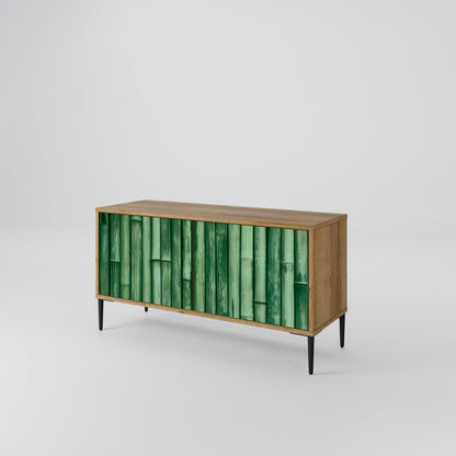 NATURAL GREEN Kompakt TV-bänk med 2 dörrar