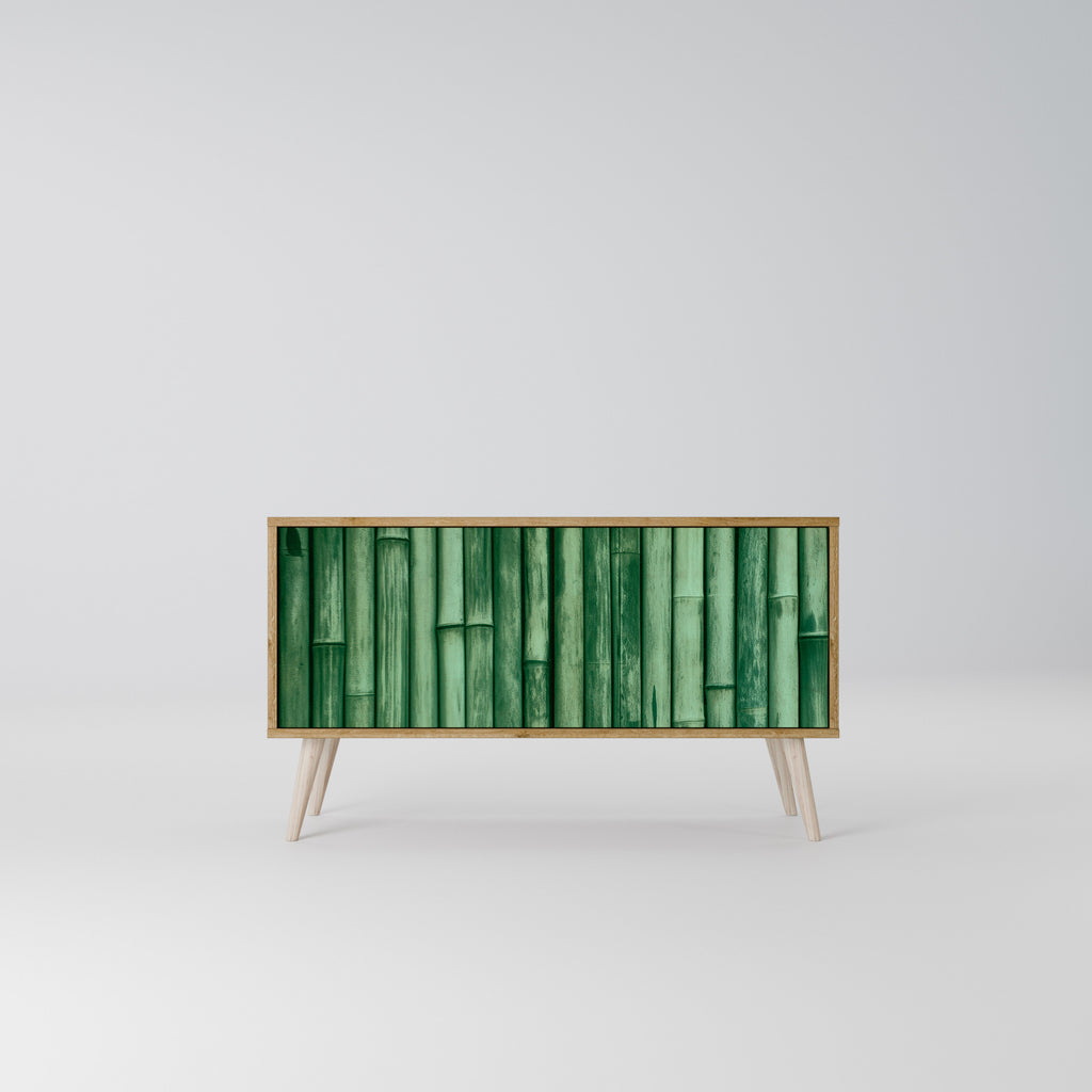 NATURAL GREEN Kompakt TV-bänk med 2 dörrar