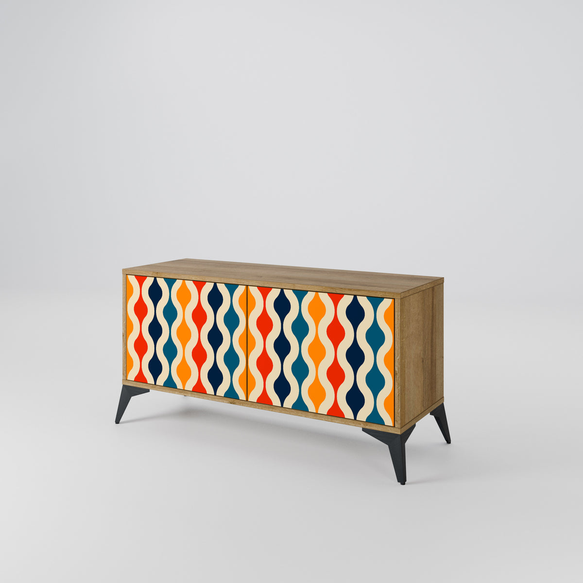 COLORFUL NOSTALGIA Compact 2-Door TV Cabinet