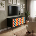 COLORFUL NOSTALGIA Kompakt TV-bänk med 2 dörrar