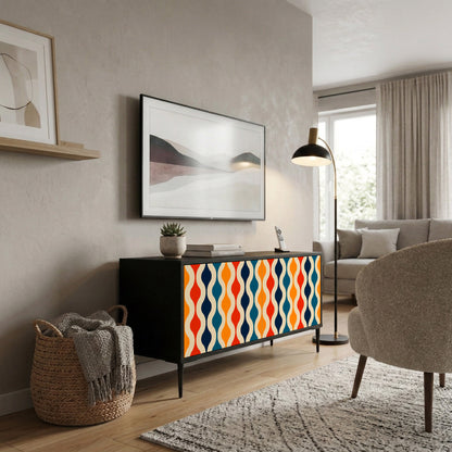 COLORFUL NOSTALGIA Compact 2-Door TV Cabinet