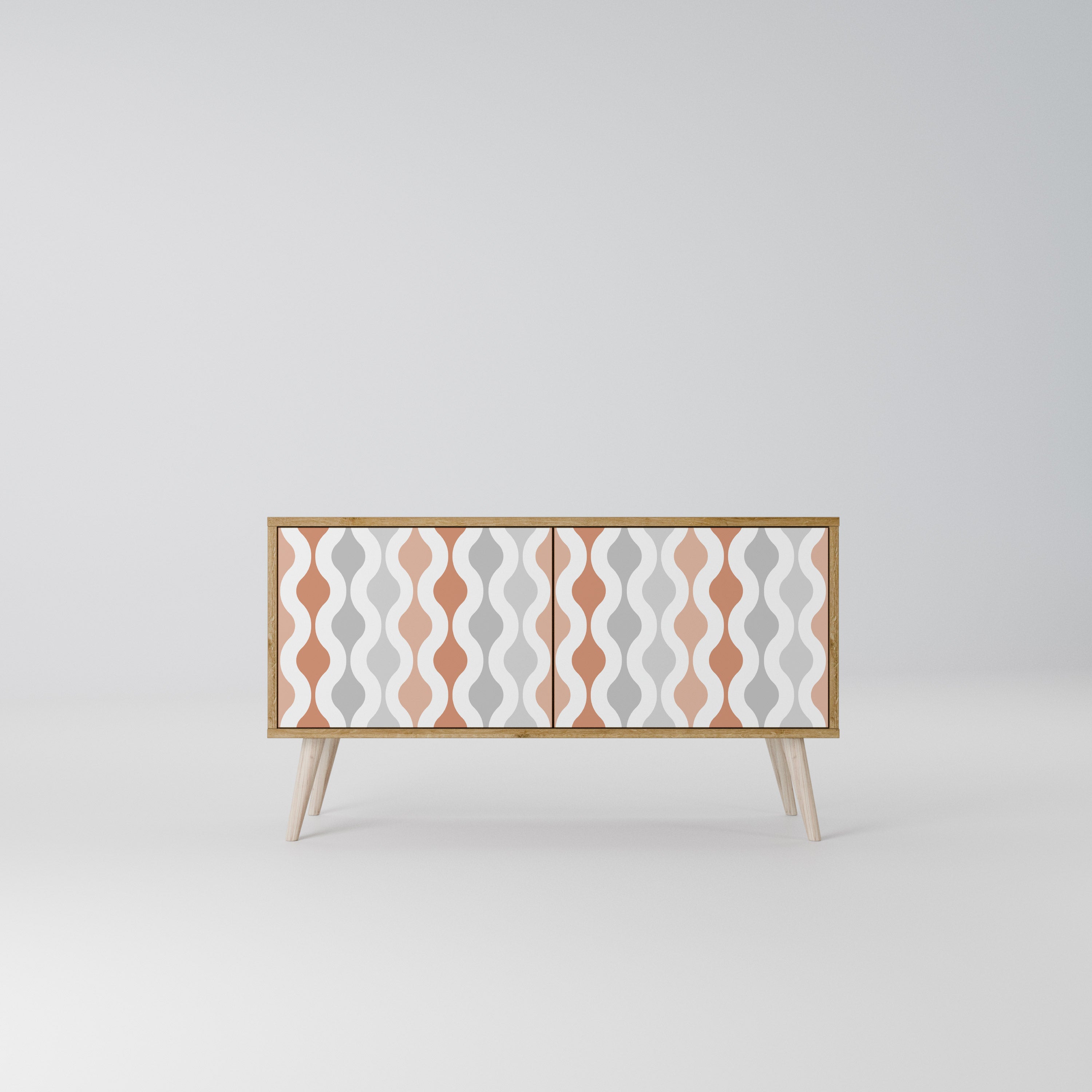 HAZY NOSTALGIA Kompakt TV-bänk med 2 dörrar