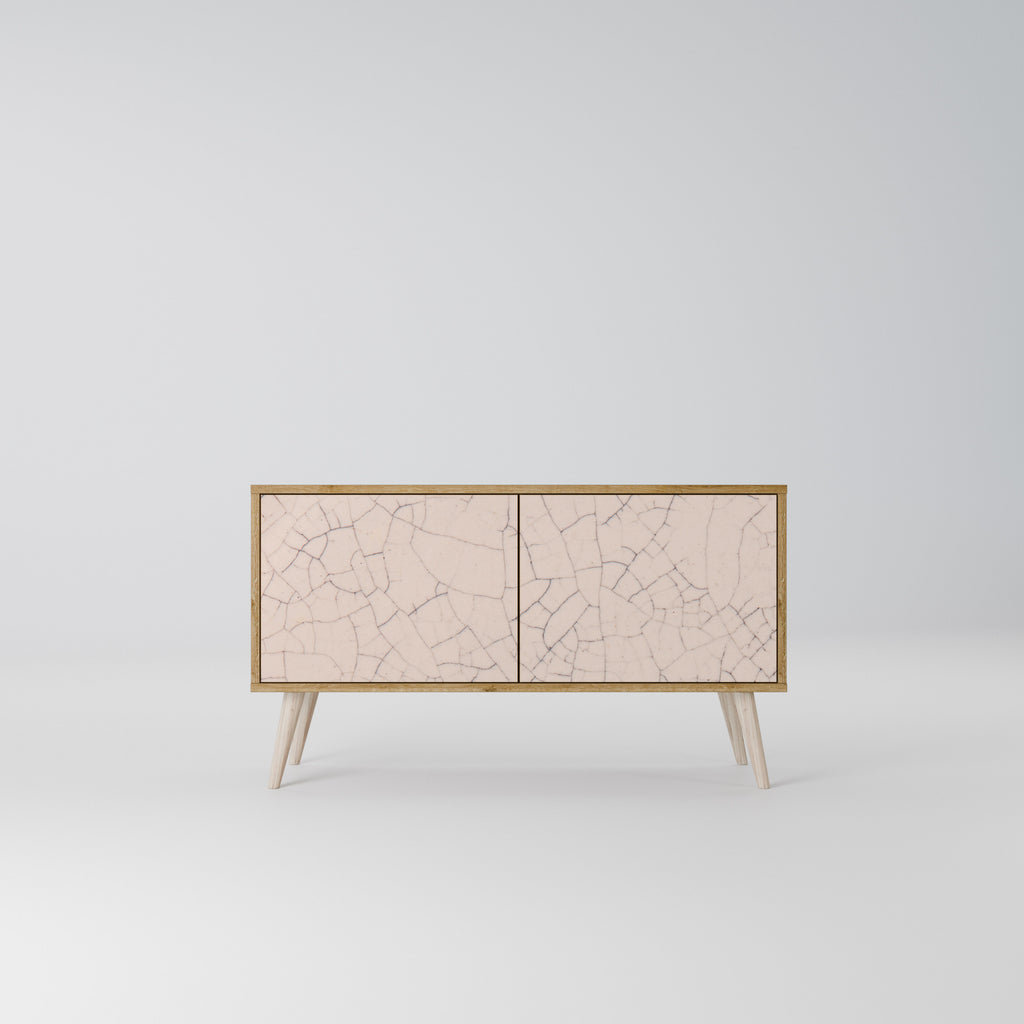 CERAMIC TEXTURE Compact 2-Door TV Cabinet