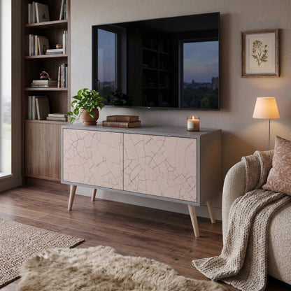 CERAMIC TEXTURE Kompakt TV-bänk med 2 dörrar