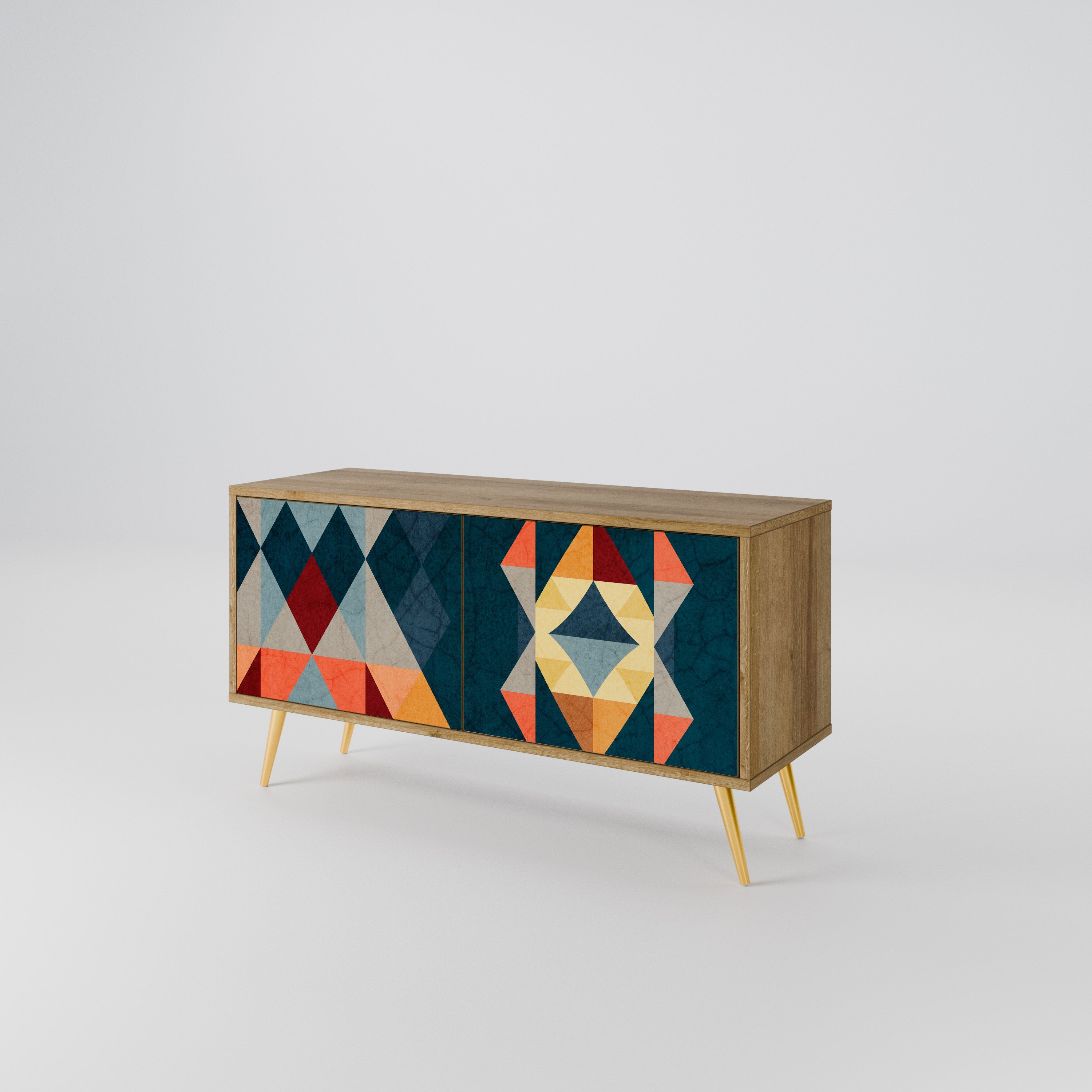 CRACKED ILLUSION Compact 2-Door TV Cabinet