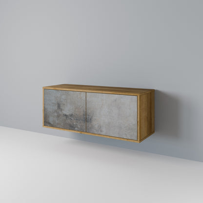CONCRETE WALL Kompakt TV-bänk med 2 dörrar