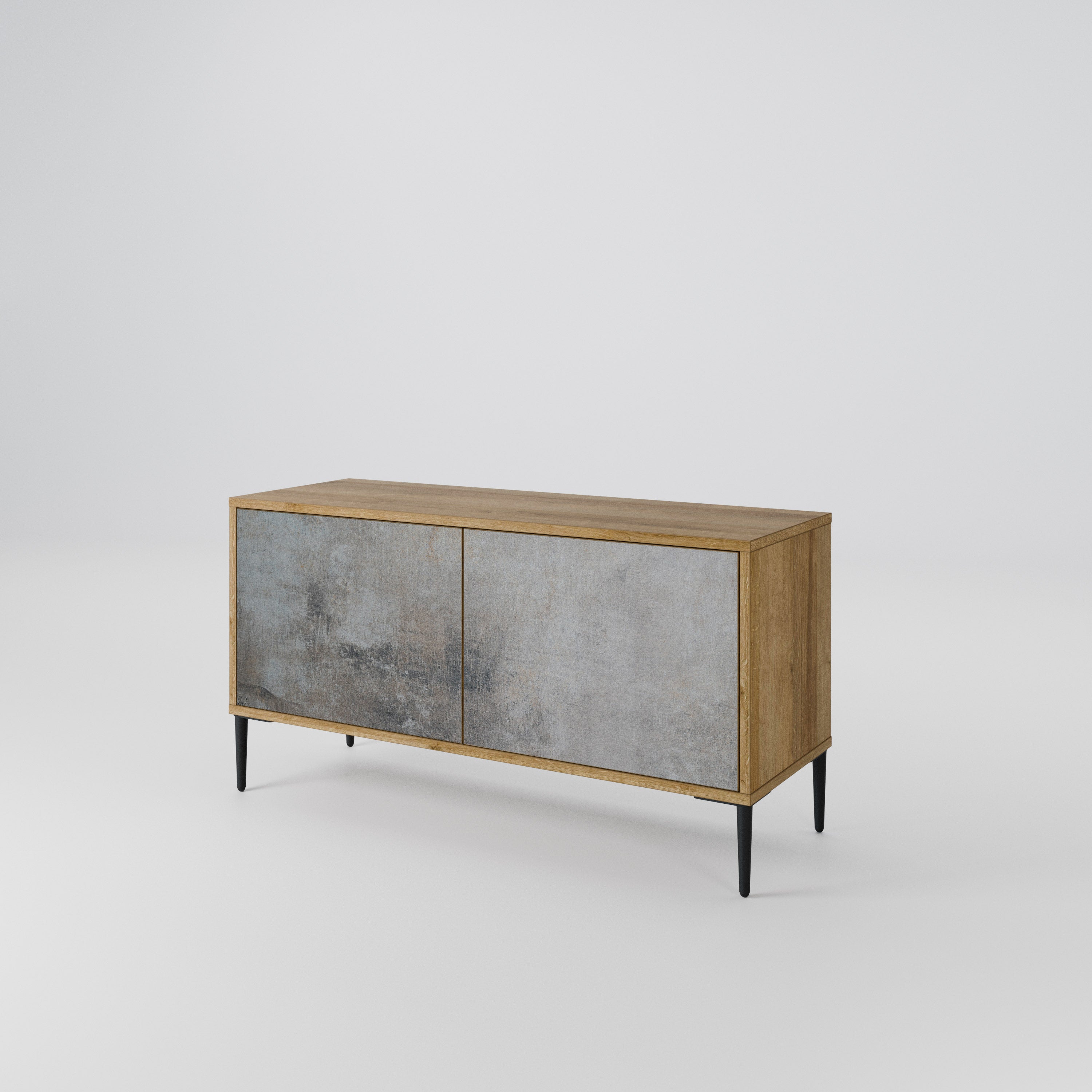 CONCRETE WALL Compact 2-Door TV Cabinet