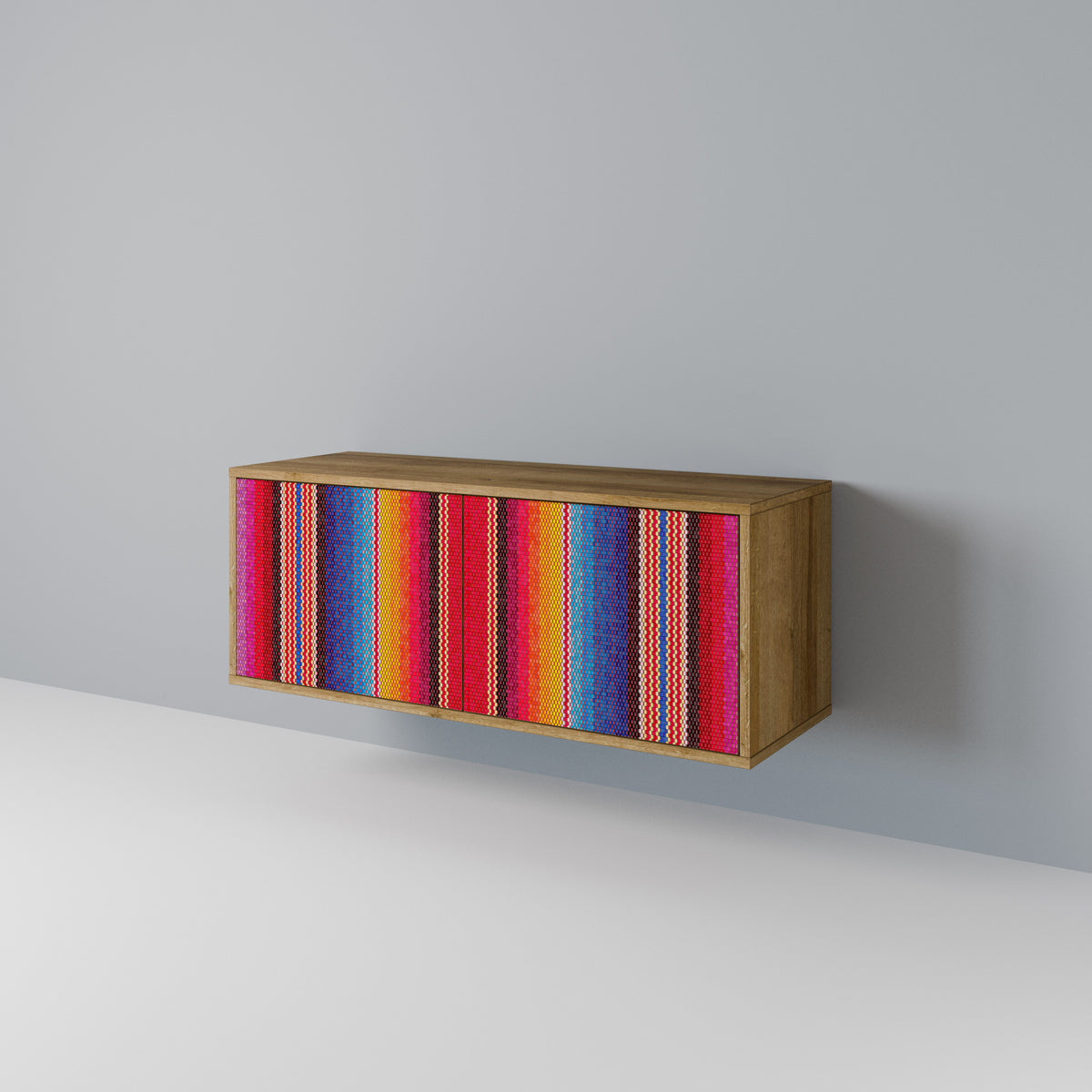 ETHNIC MEXICAN Kompakt TV-bänk med 2 dörrar