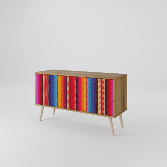 ETHNIC MEXICAN Compact 2-Door TV Cabinet