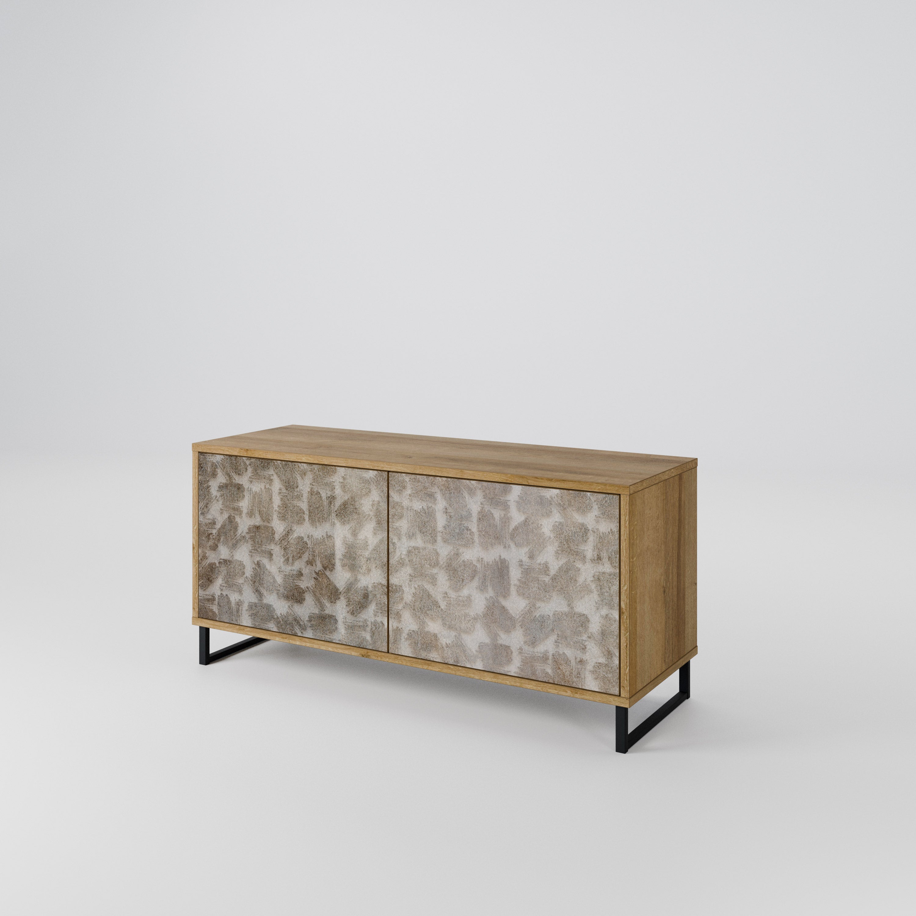 SLIGHTLY BLURRED Compact 2-Door TV Cabinet