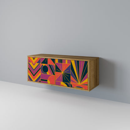ELECTRIC PATTERNS Kompakt TV-bänk med 2 dörrar