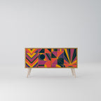 ELECTRIC PATTERNS Kompakt TV-bänk med 2 dörrar