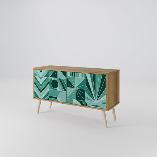 HARMONIC GRID Kompakt TV-bänk med 2 dörrar