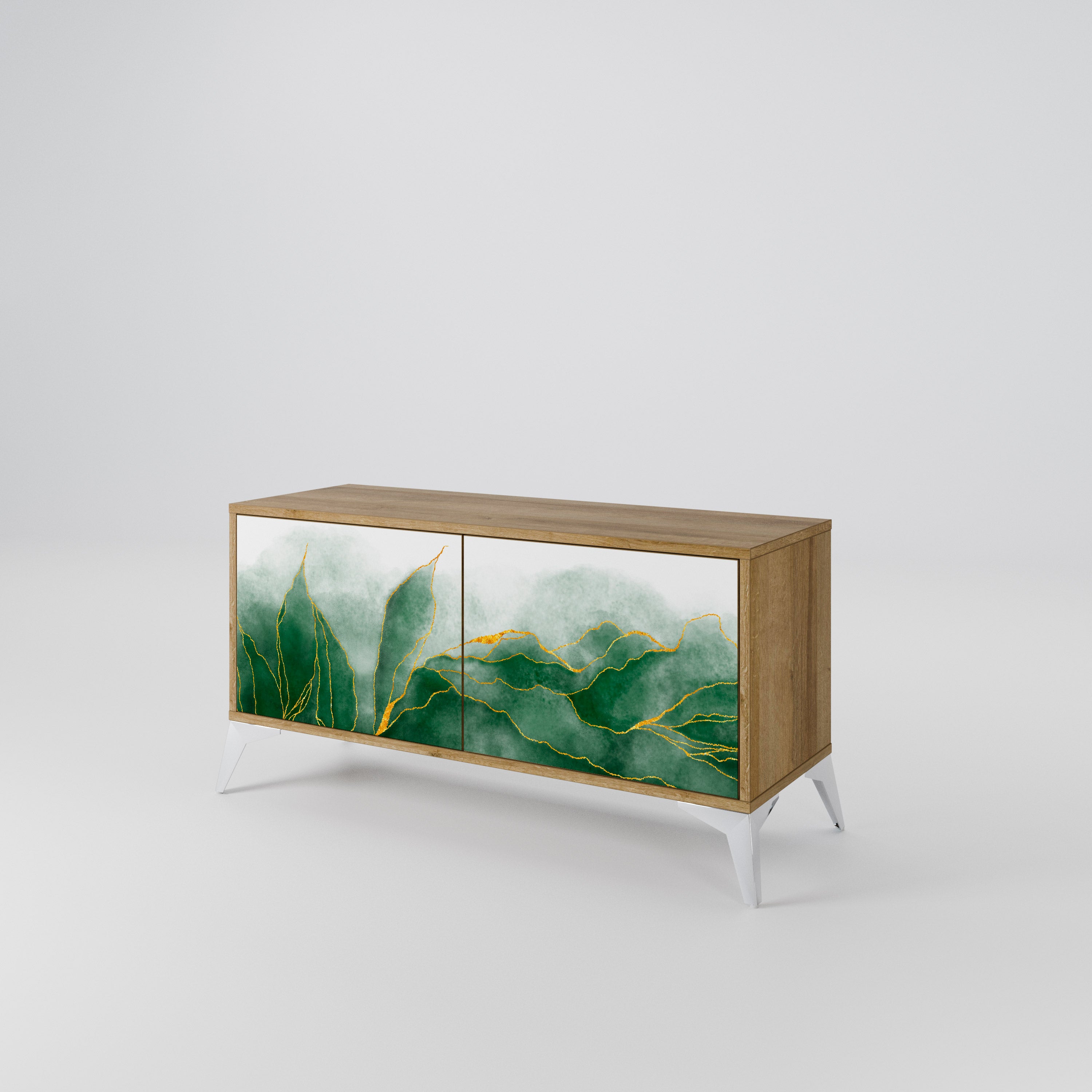 EXPENSIVE NATURE Compact 2-Door TV Cabinet