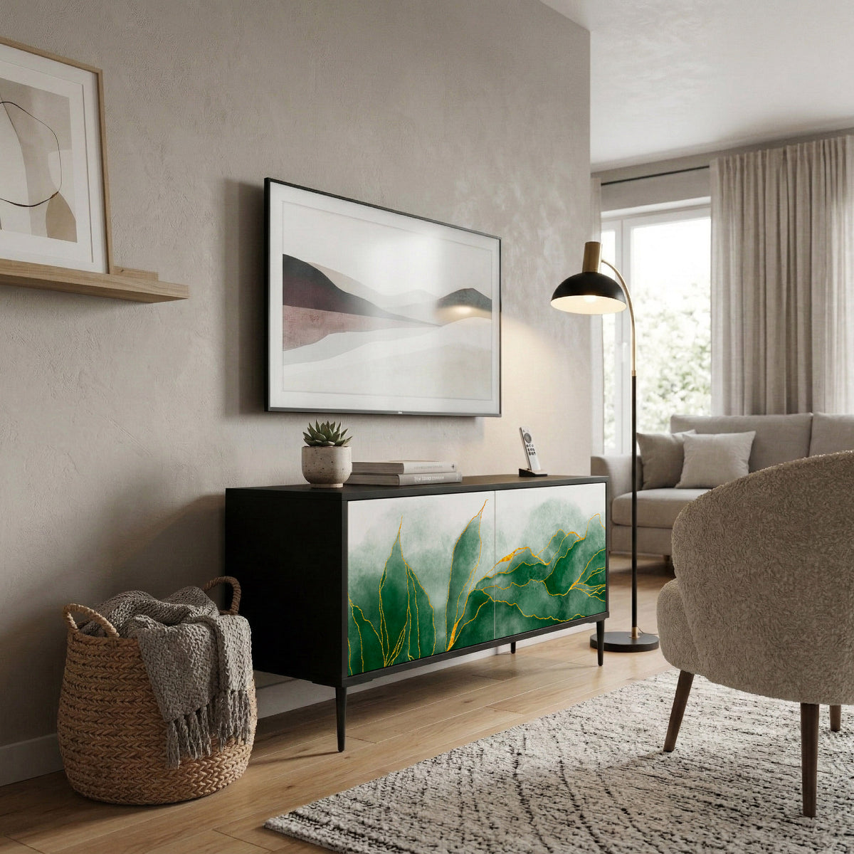 EXPENSIVE NATURE Kompakt TV-bänk med 2 dörrar
