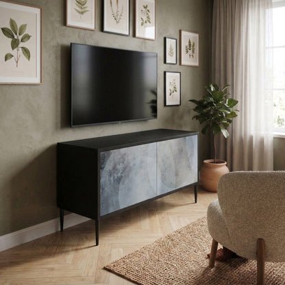 MUTED ARC Kompakt TV-bänk med 2 dörrar