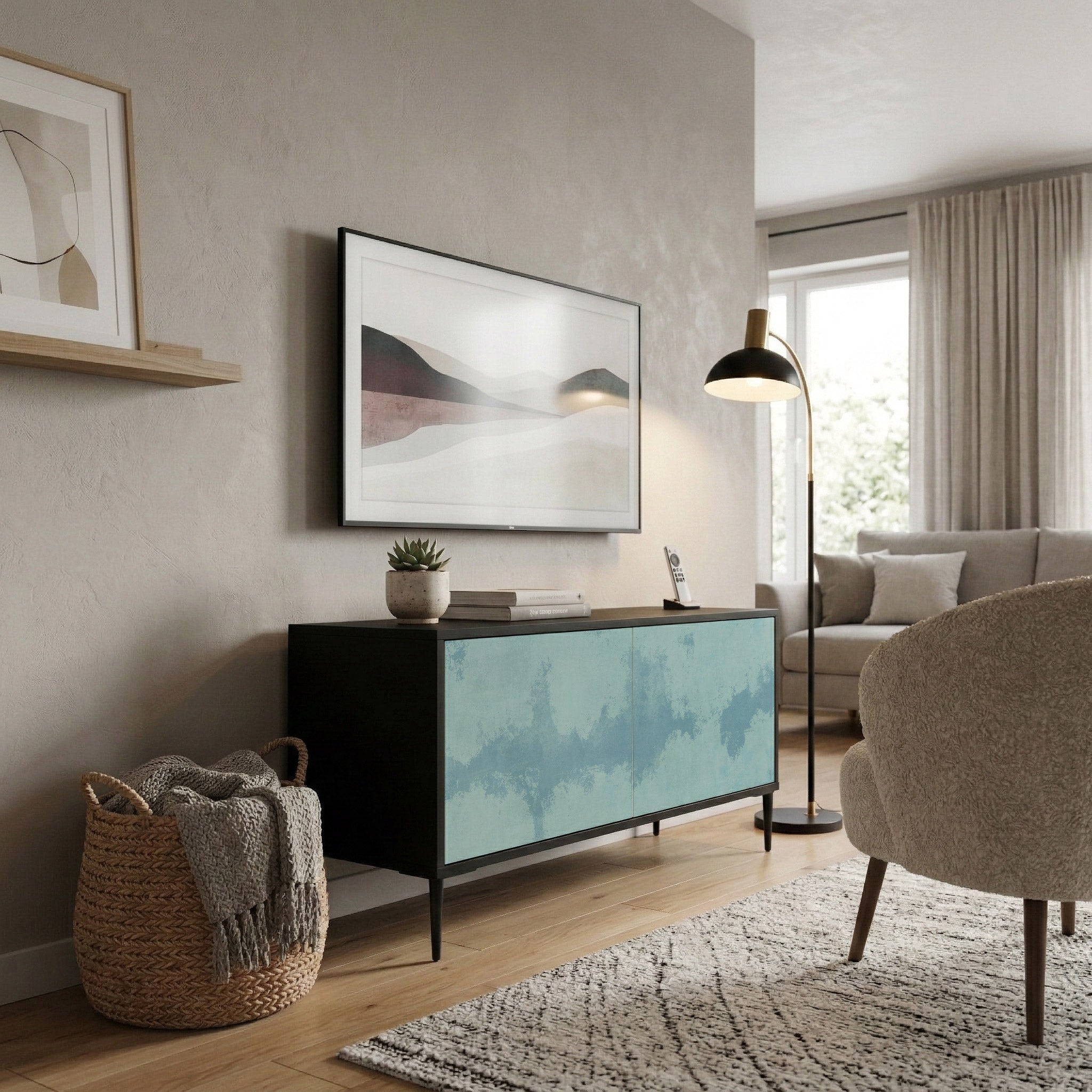 SKY WASH Compact 2-Door TV Cabinet