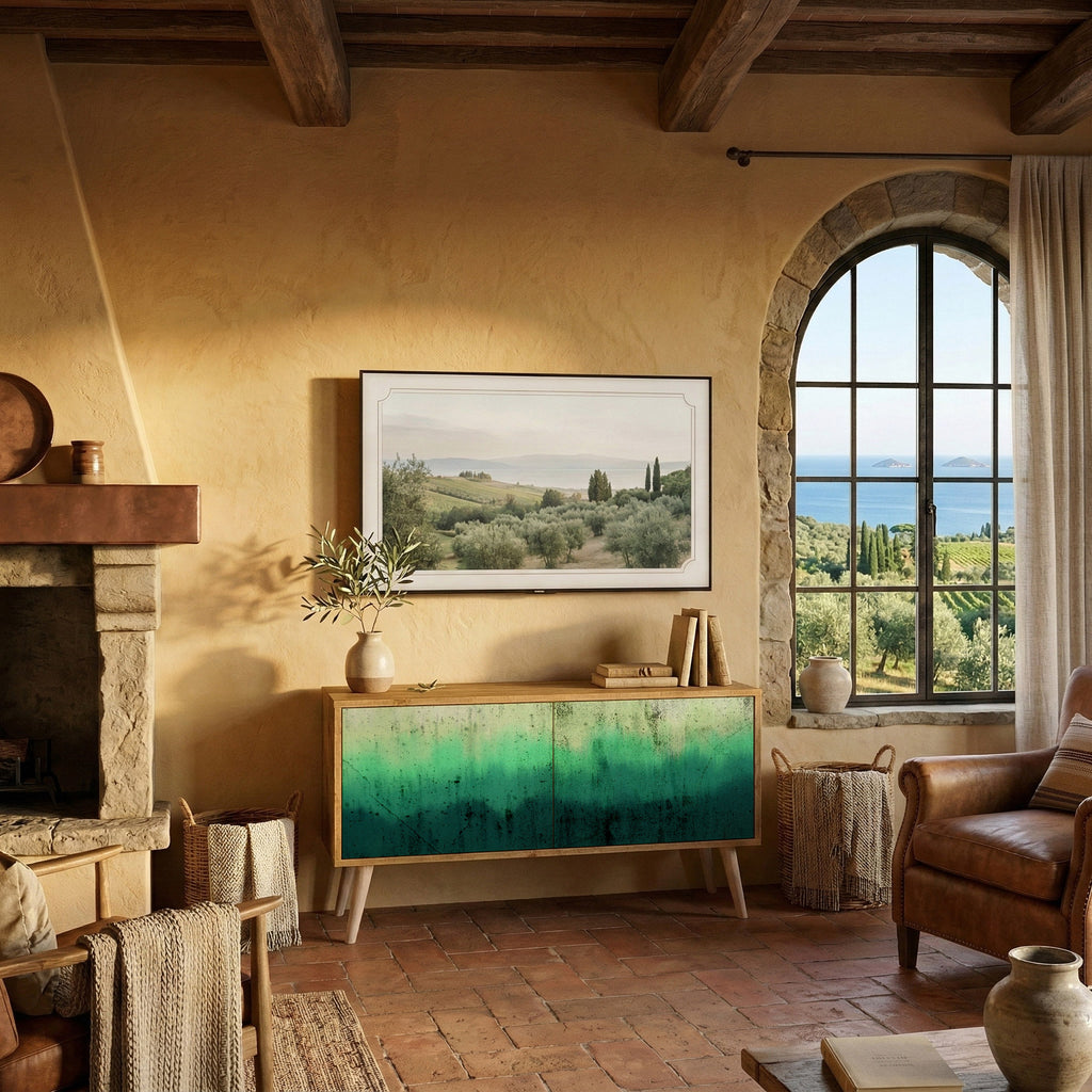 NORTHERN LIGHTS Kompakt TV-bänk med 2 dörrar