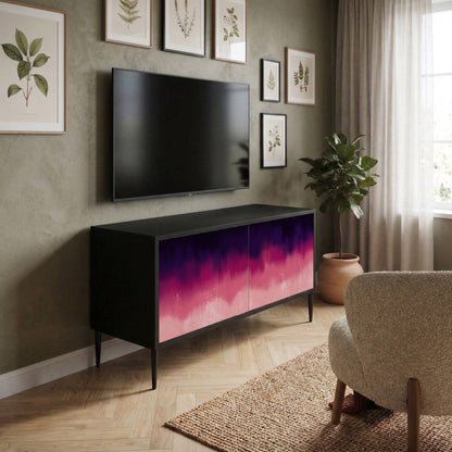 AURORA BOREALIS Kompakt TV-bänk med 2 dörrar