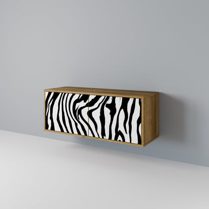 SPLENDID ZEBRA Kompakt TV-bänk med 2 dörrar