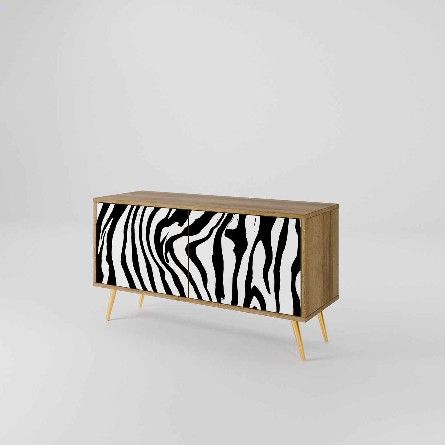 SPLENDID ZEBRA Kompakt TV-bänk med 2 dörrar