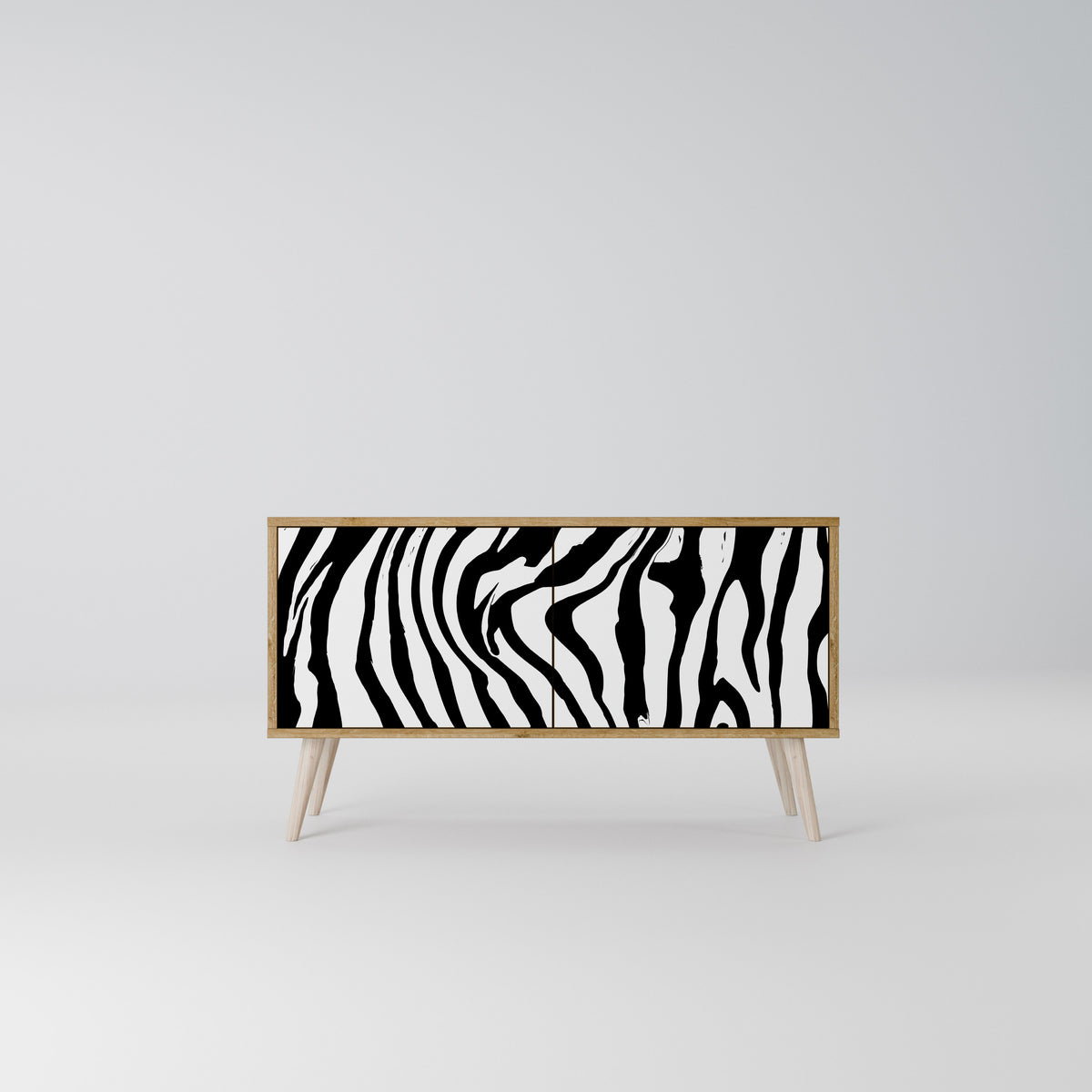 SPLENDID ZEBRA Kompakt TV-bänk med 2 dörrar