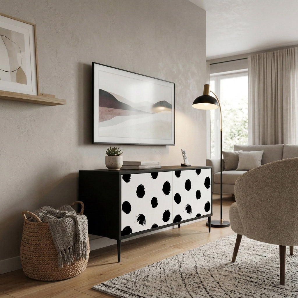 SLIPPING MINUTES Kompakt TV-bänk med 2 dörrar