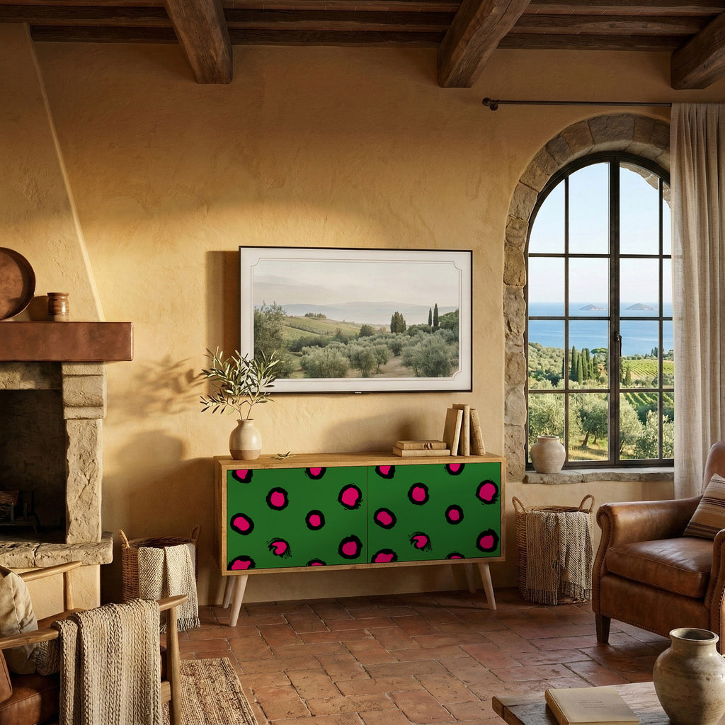 FUNKY SPOTS Kompakt TV-bänk med 2 dörrar