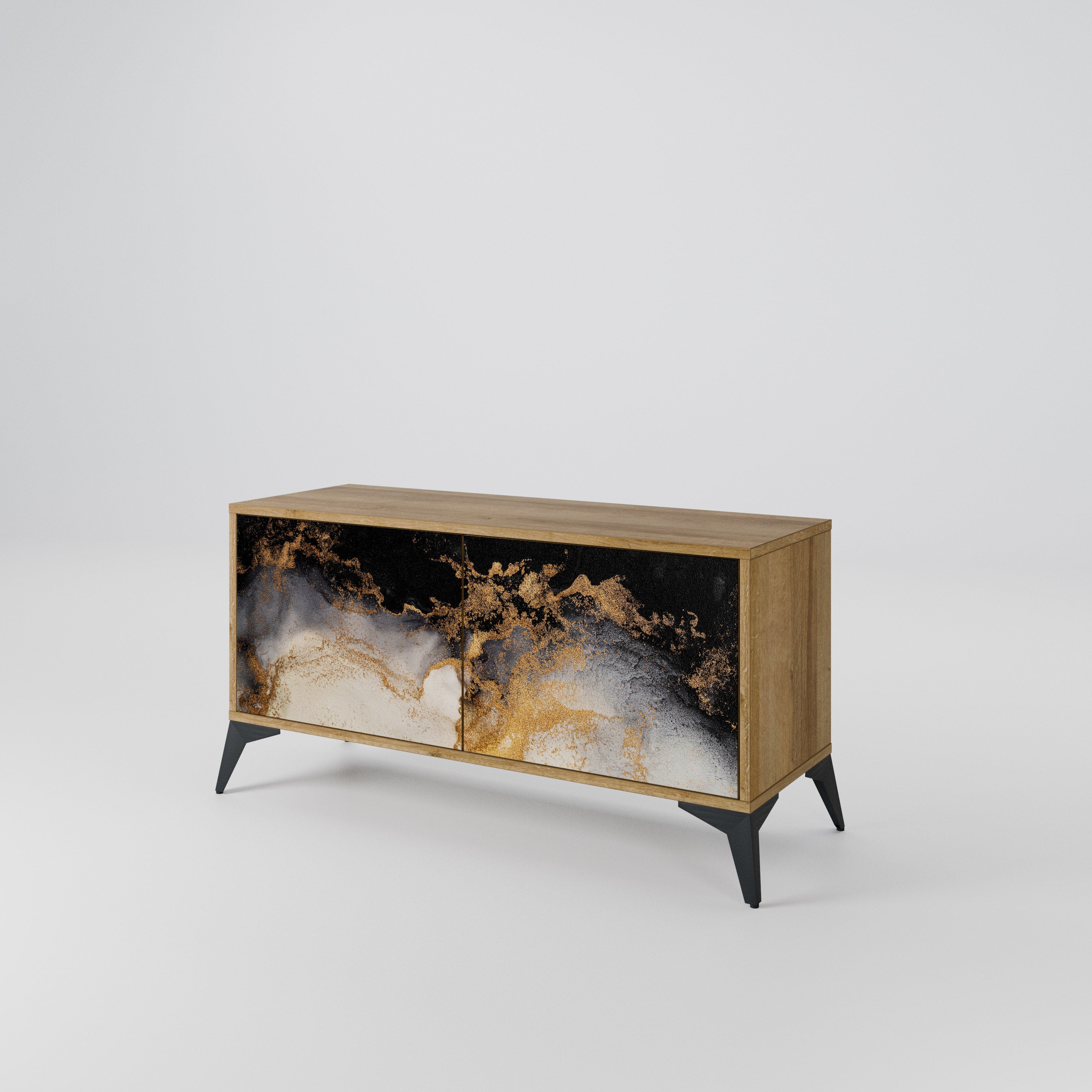 MARBLE OF TOMMORROW Compact 2-Door TV Cabinet