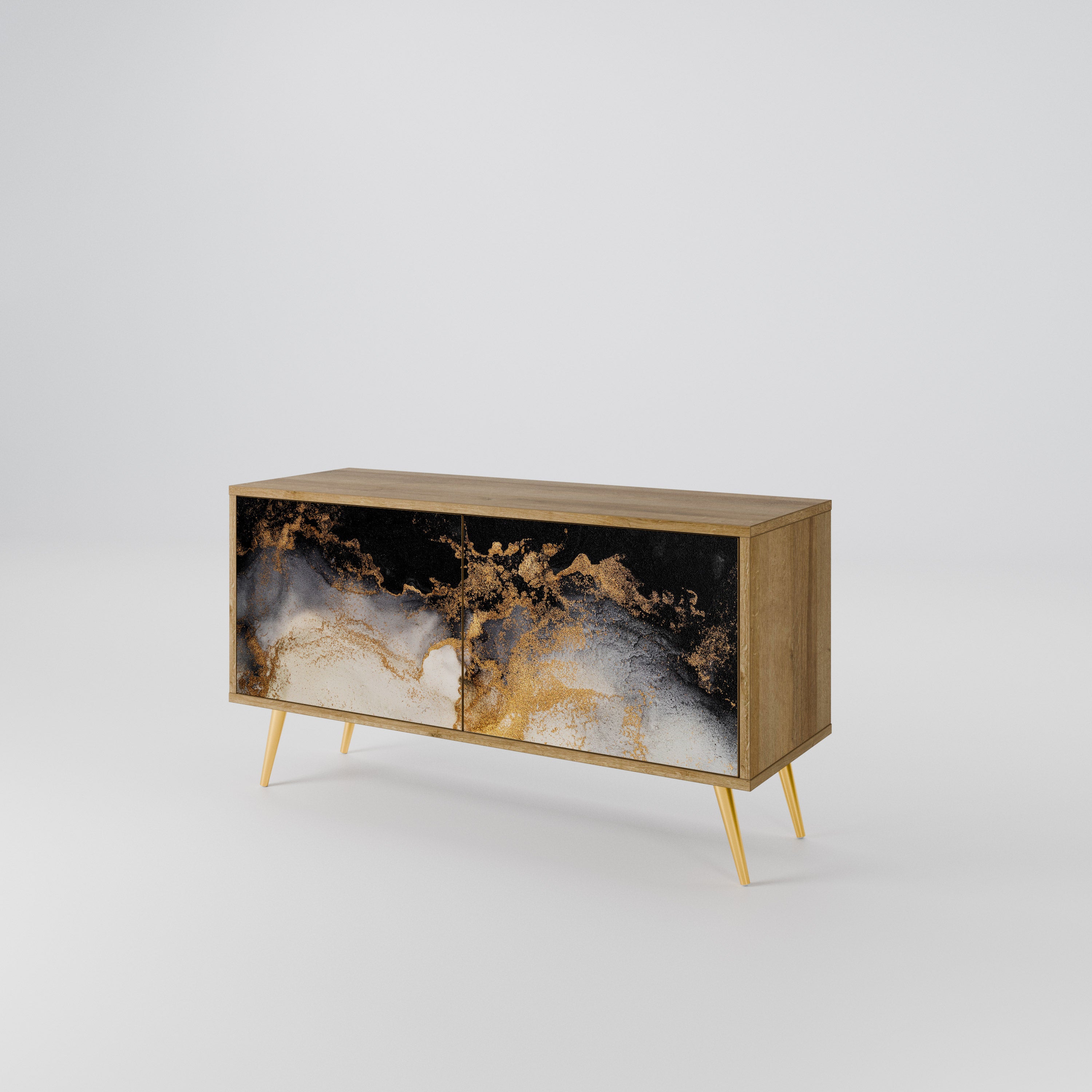 MARBLE OF TOMMORROW Compact 2-Door TV Cabinet