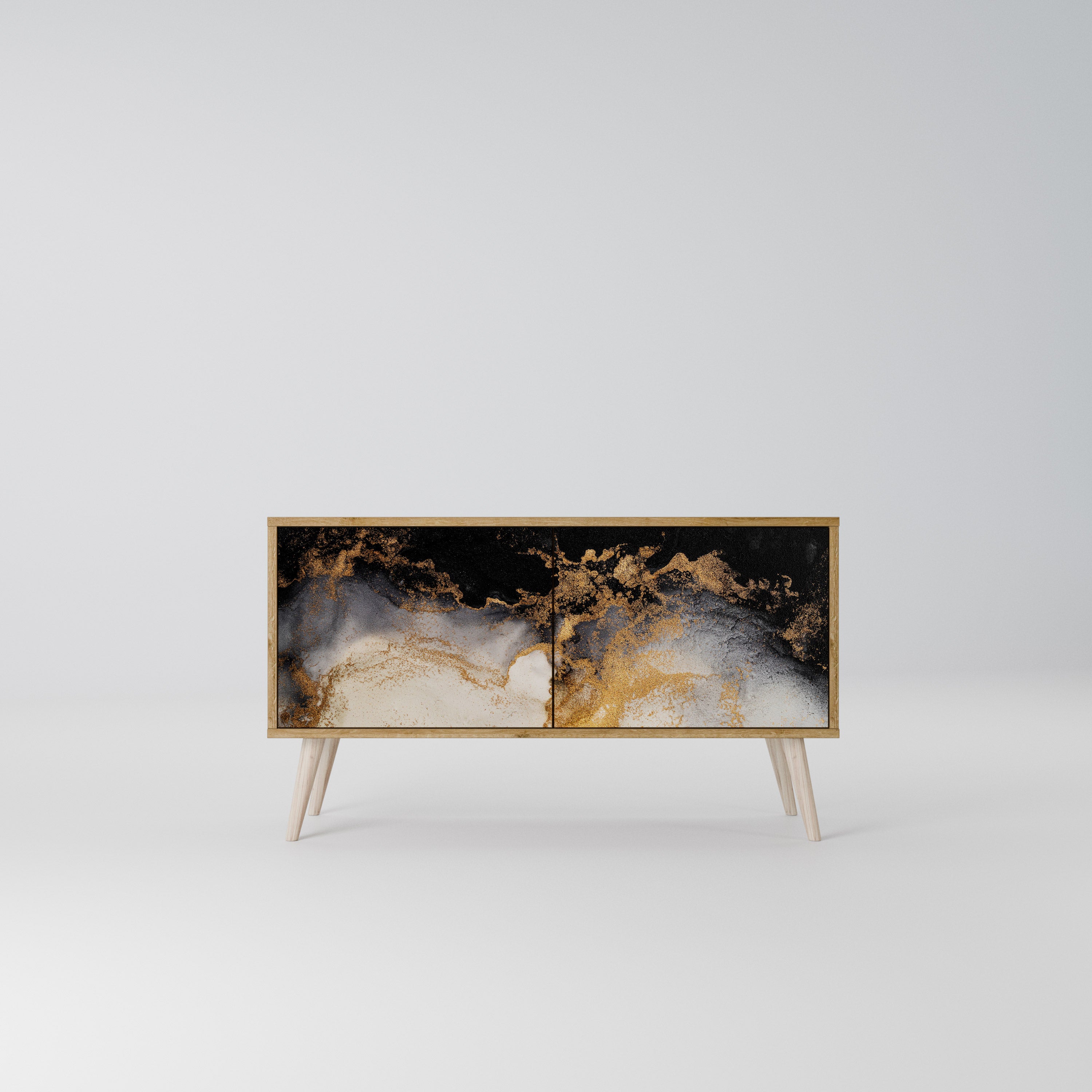 MARBLE OF TOMMORROW Kompakt TV-bänk med 2 dörrar