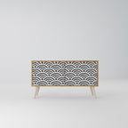 GLOOMY HOST Kompakt TV-bänk med 2 dörrar