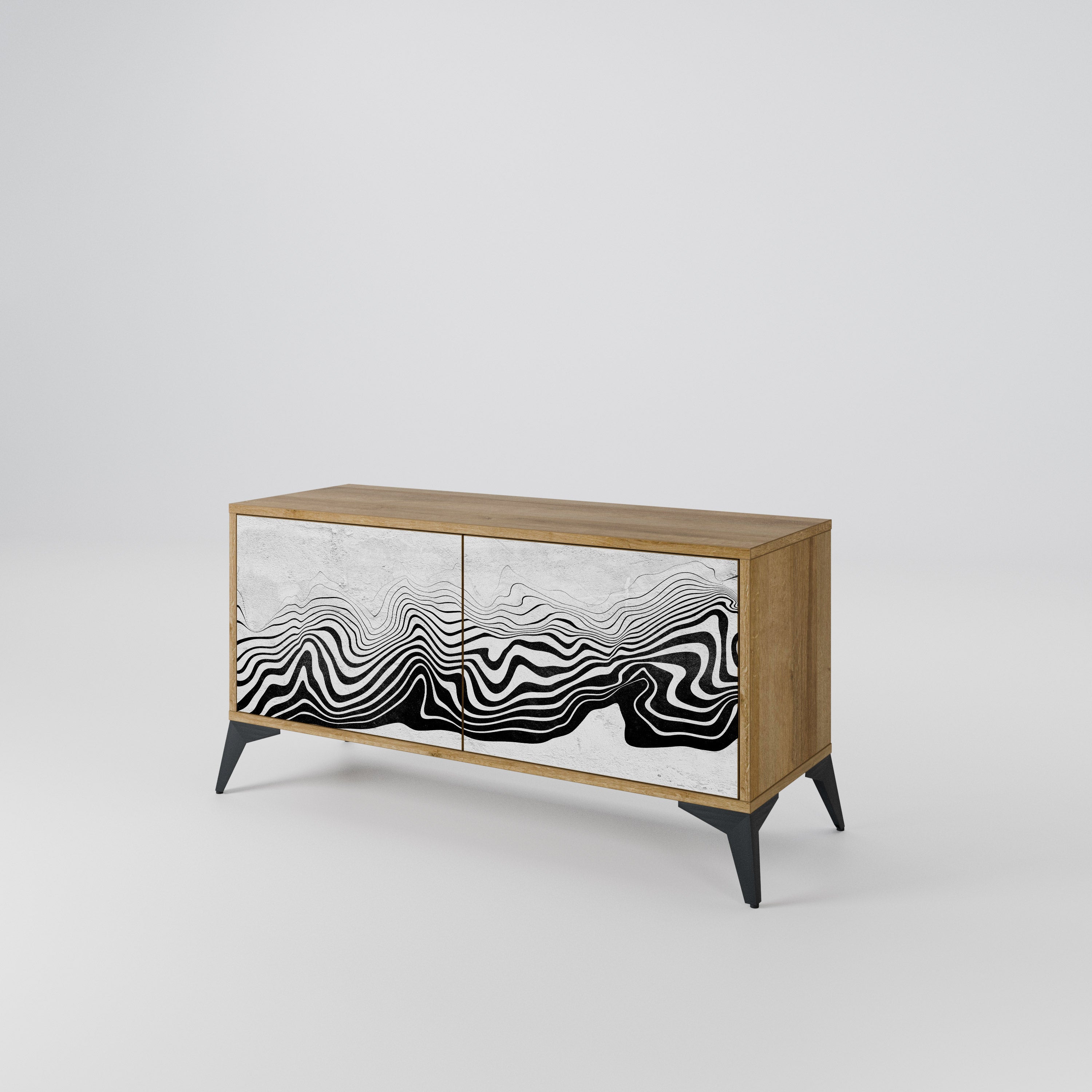 MONOCHROME MIRAGE Compact 2-Door TV Cabinet