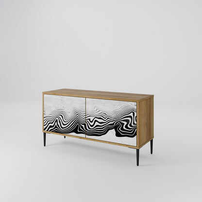 MONOCHROME MIRAGE Kompakt TV-bänk med 2 dörrar