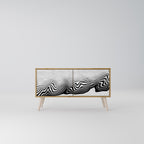 MONOCHROME MIRAGE Kompakt TV-bänk med 2 dörrar