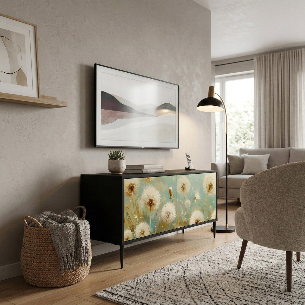 DREAMY MEADOW Kompakt TV-bänk med 2 dörrar