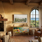 BLOOMING WATERS Kompakt TV-bänk med 2 dörrar