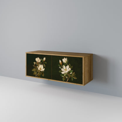FLORAL NOIR Kompakt TV-bänk med 2 dörrar