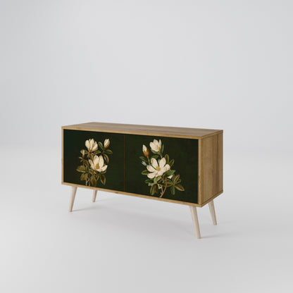 FLORAL NOIR Kompakt TV-bänk med 2 dörrar