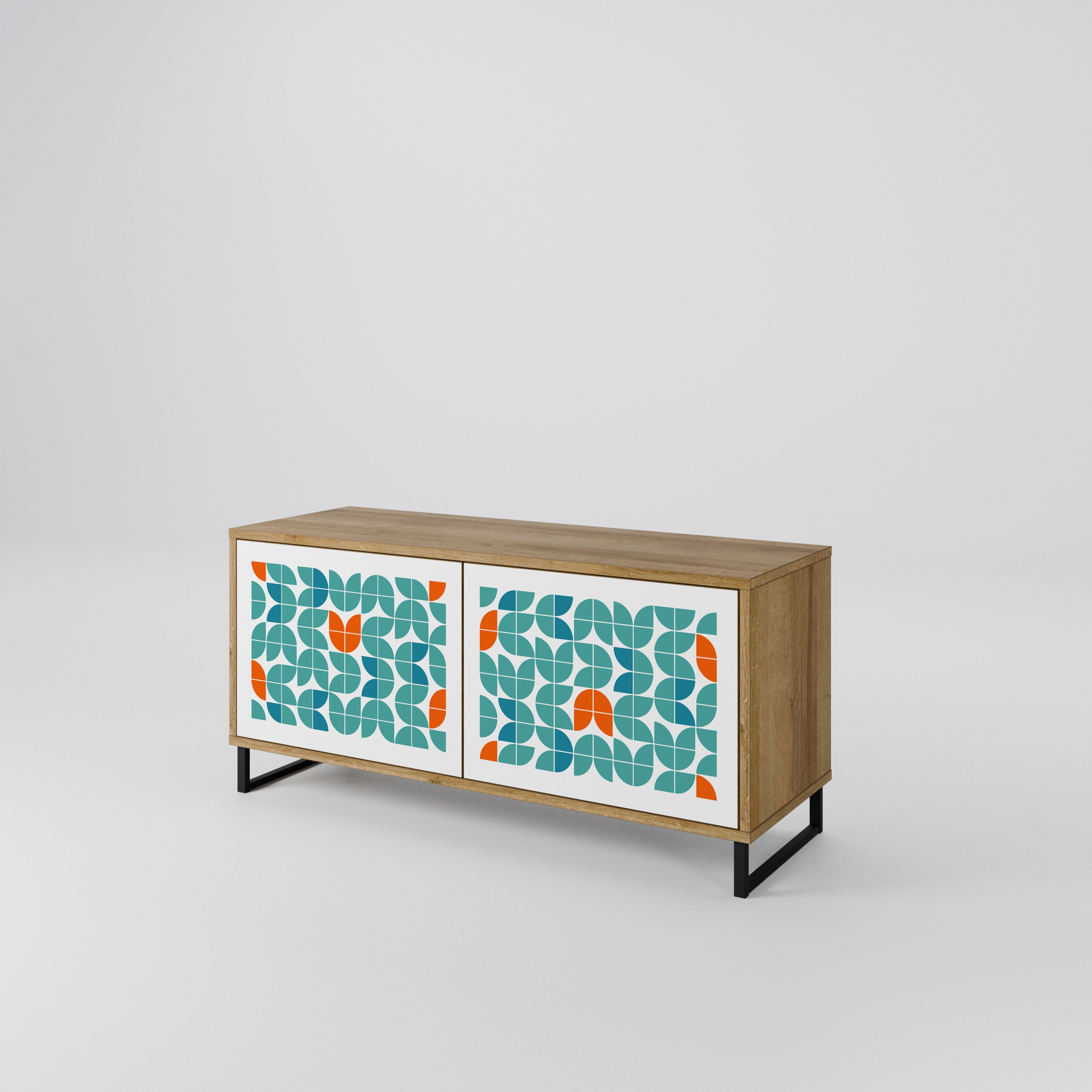 BE THE CHANGE Kompakt TV-bänk med 2 dörrar